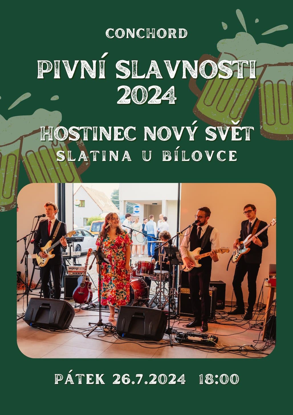 Nadcházející koncert skupiny Conchord - Pivní Slavnosti Slatina u Bílovce